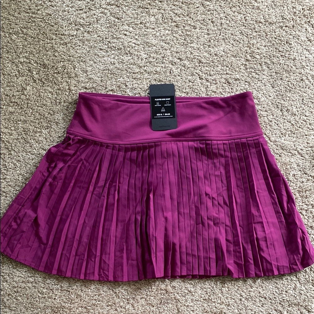 Women's Pleated Skirt in Rich Purple